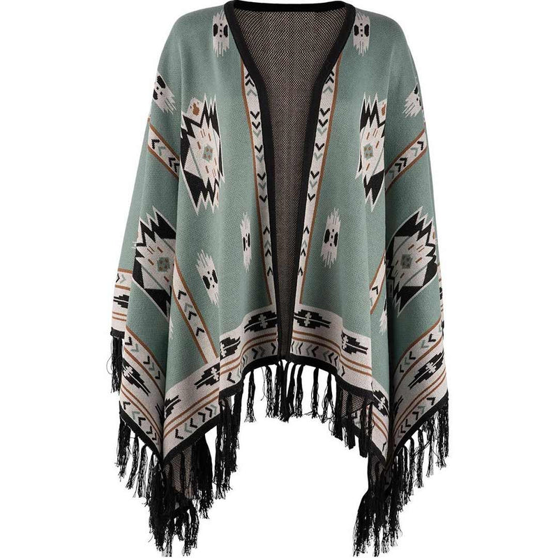 Time of the West Women's Aztec Pattern Cape