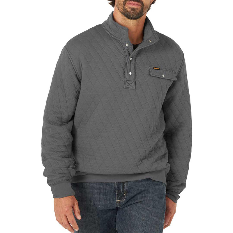 Wrangler Men's Quilted 1/4 Snap Pullover
