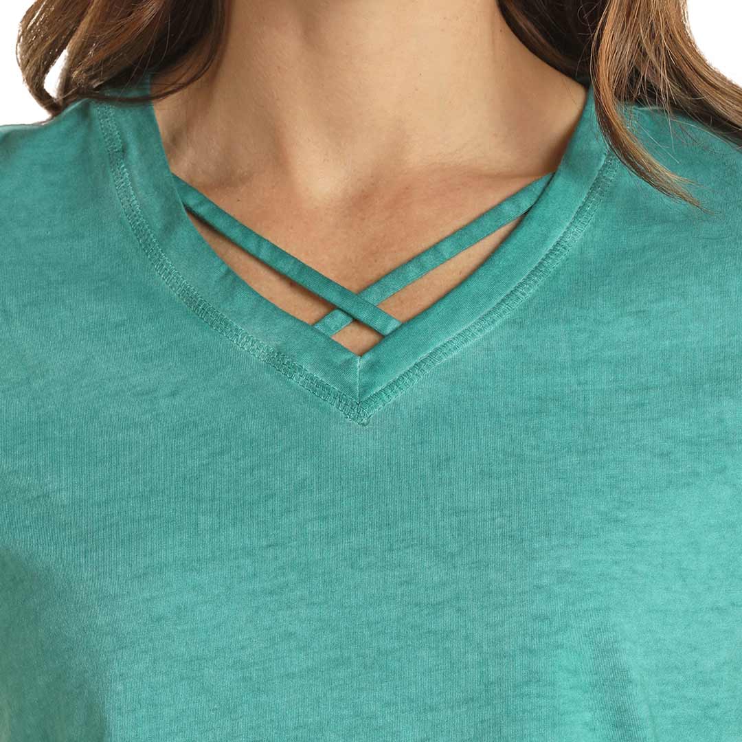 Panhandle Women's Criss-Cross Neck T-Shirt