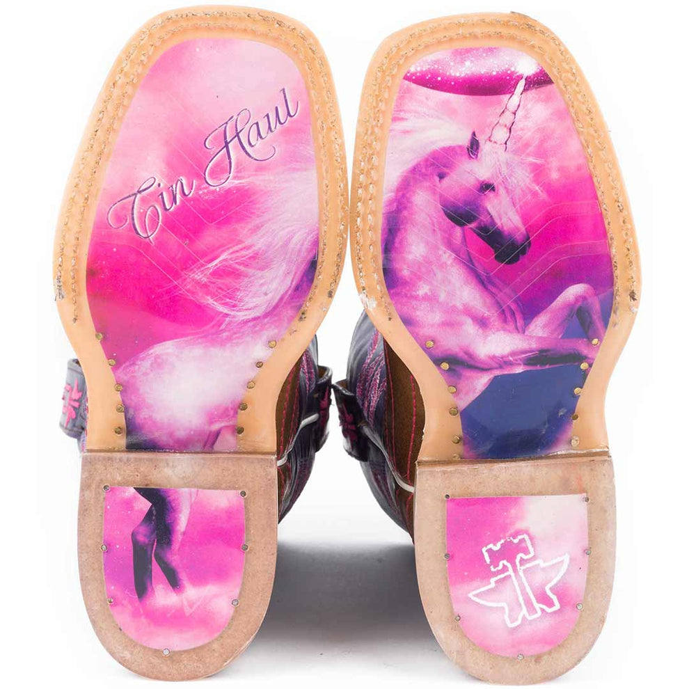 Tin Haul Girls' Unicorn Sole Cowgirl Boots