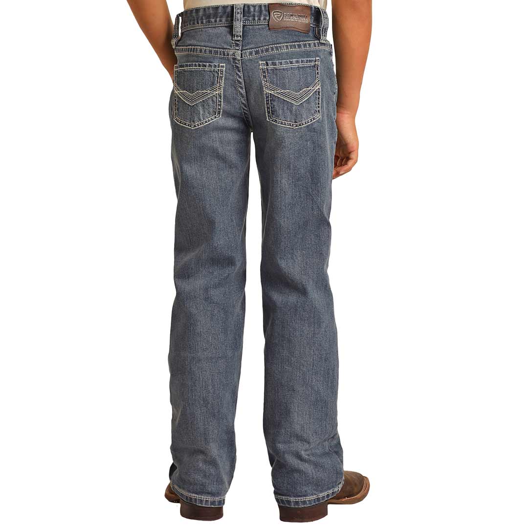 Rock & Roll Denim Boys' Relaxed Fit Stackable Bootcut Jeans