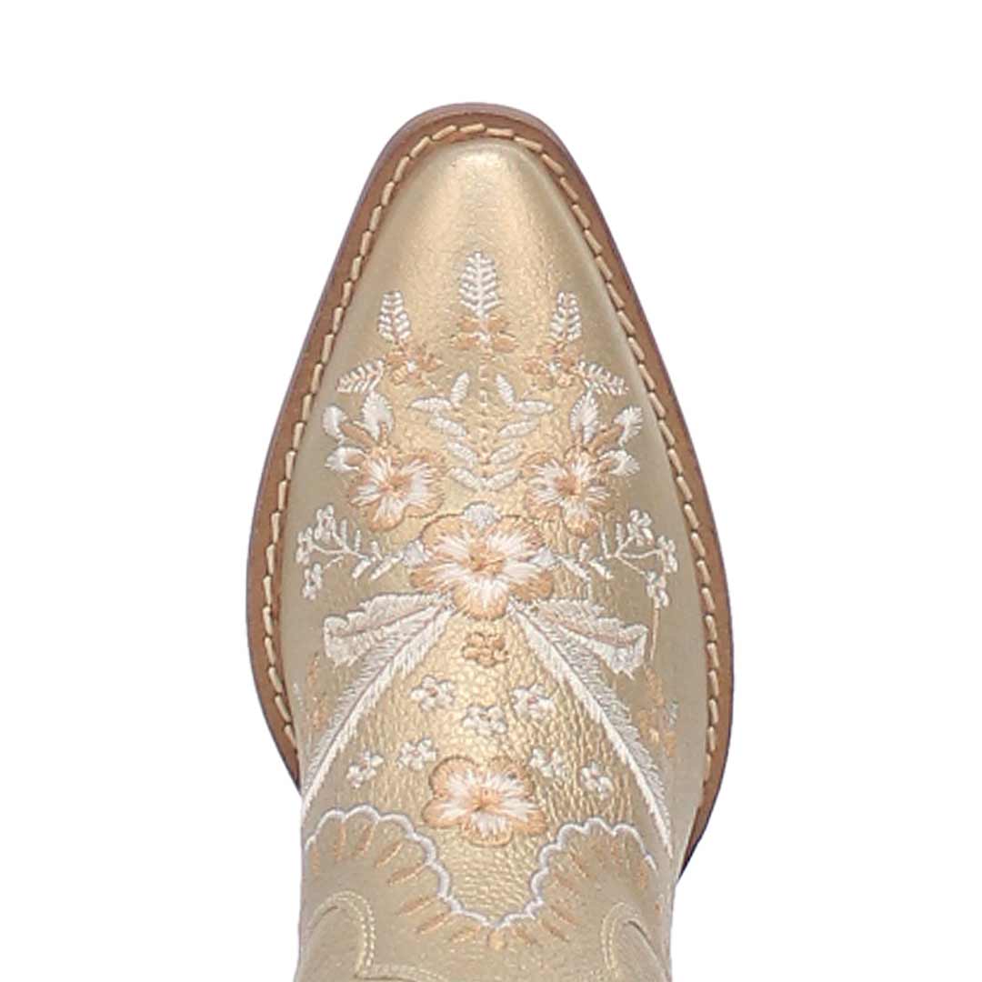 Dingo Women's Primrose Metallic Leather Cowgirl Booties