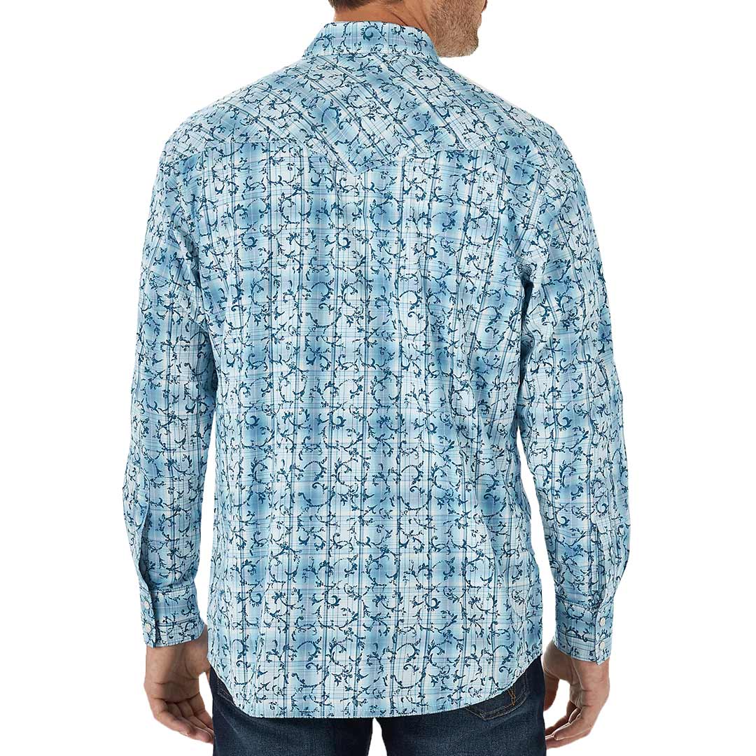 Wrangler Men's Retro Premium Vine Print Snap Shirt
