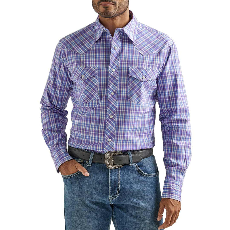 Wrangler Men's 20X Competition Advanced Comfort Plaid Snap Shirt