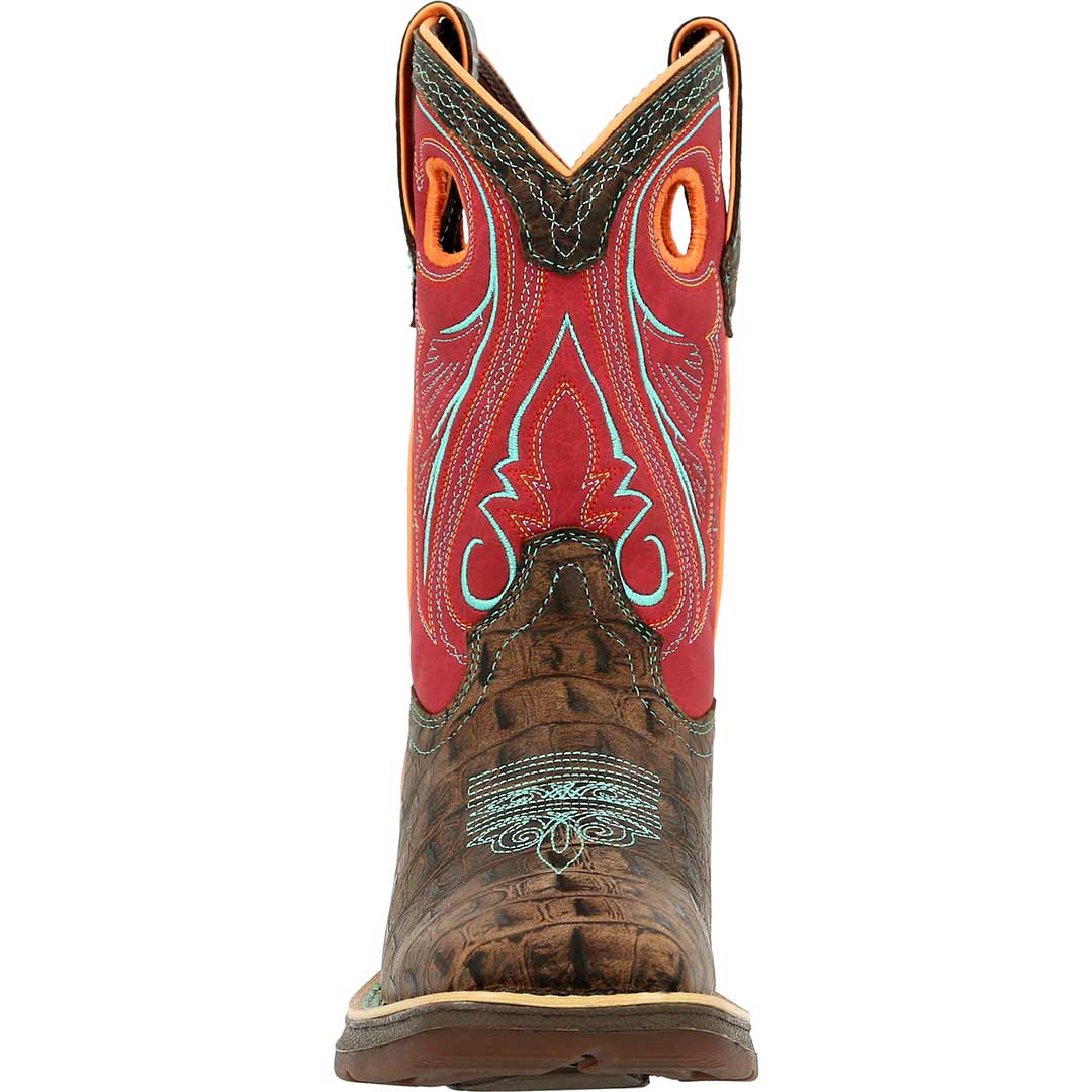 Durango Lil' Rebel Kids' Gator Embossed Cowboy Boots