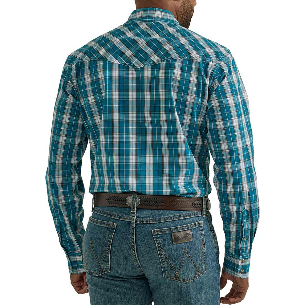 Wrangler Men's 20X Competition Advanced Comfort Plaid Snap Shirt