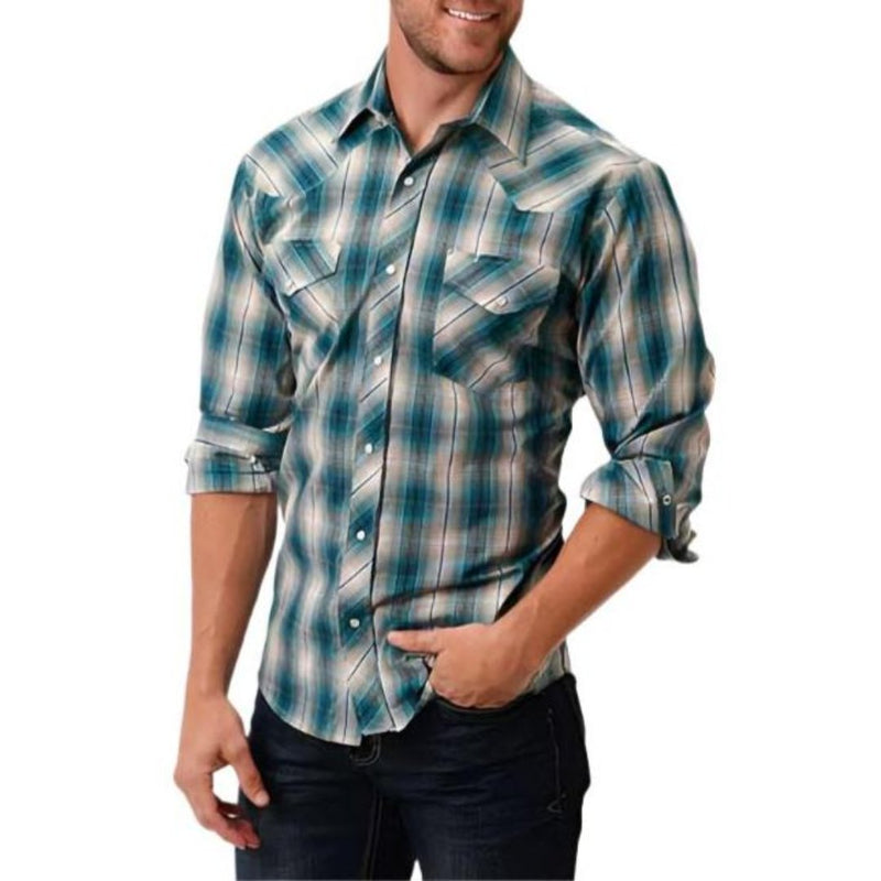 Roper Men's Classic Plaid Snap Shirt