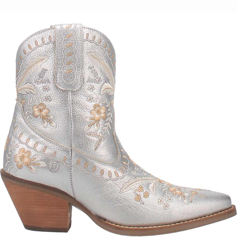 Dingo Women's Primrose Metallic Leather Cowgirl Booties