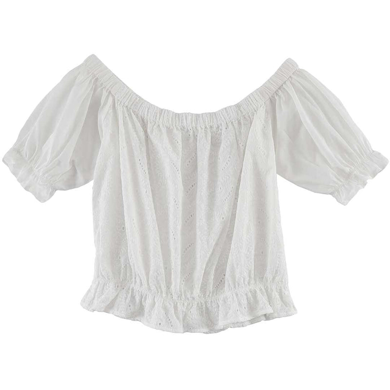 Wrangler Women's Americana Crop Peasant Blouse