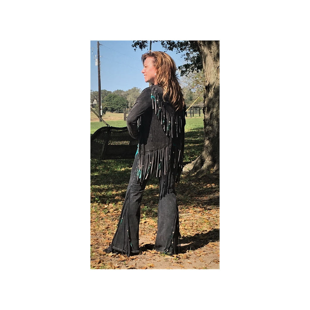 Pat Dahnke Women's Distressed Fringe Feather Pant Lammle's