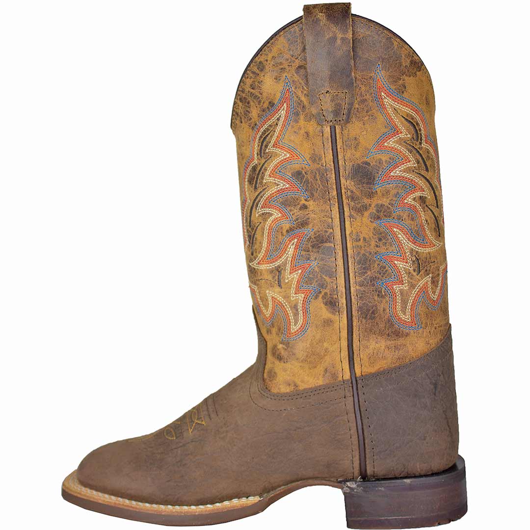 Old West Youth Distressed Vamp Cowboy Boots