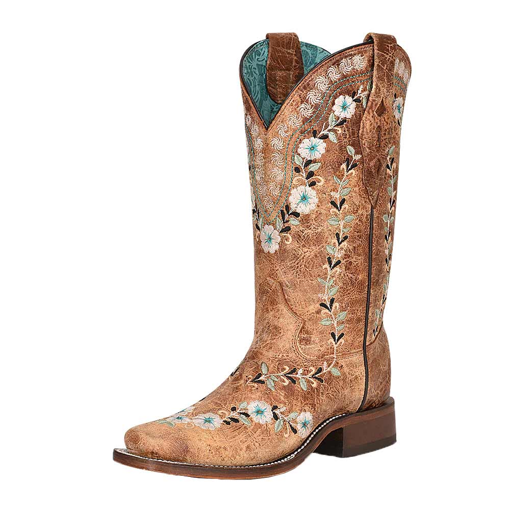 Corral Women s Floral Embroidered Square Toe Cowgirl Boots