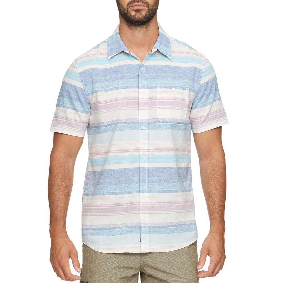 Flag & Anthem Men's Mason Striped Linen Blend Button-Down Shirt