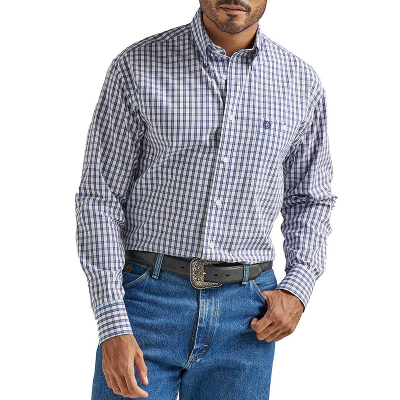 Wrangler Men's George Strait Plaid Button-Down Shirt
