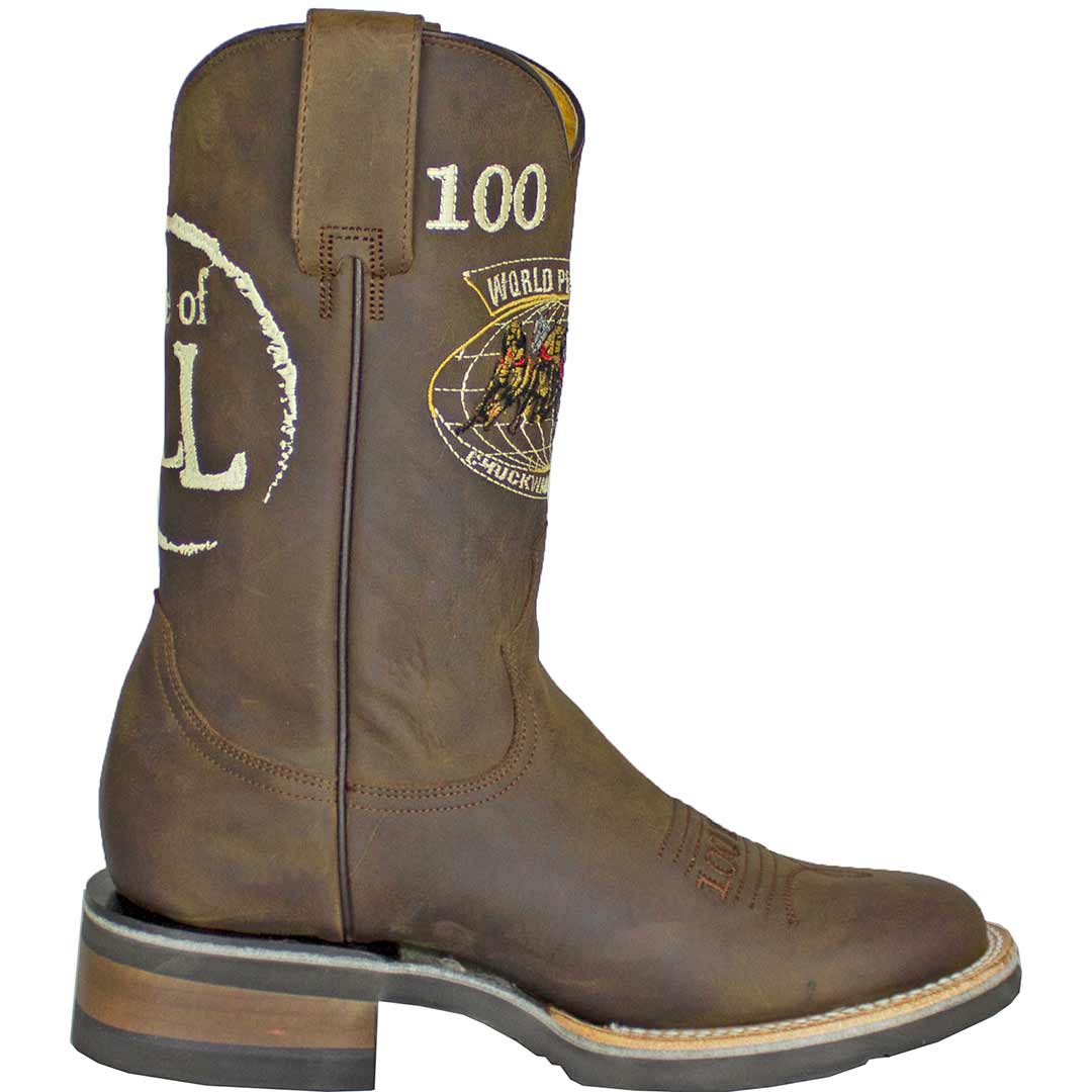 Roper Men's 100 Years of Chuckwagons Round Toe Cowboy Boots