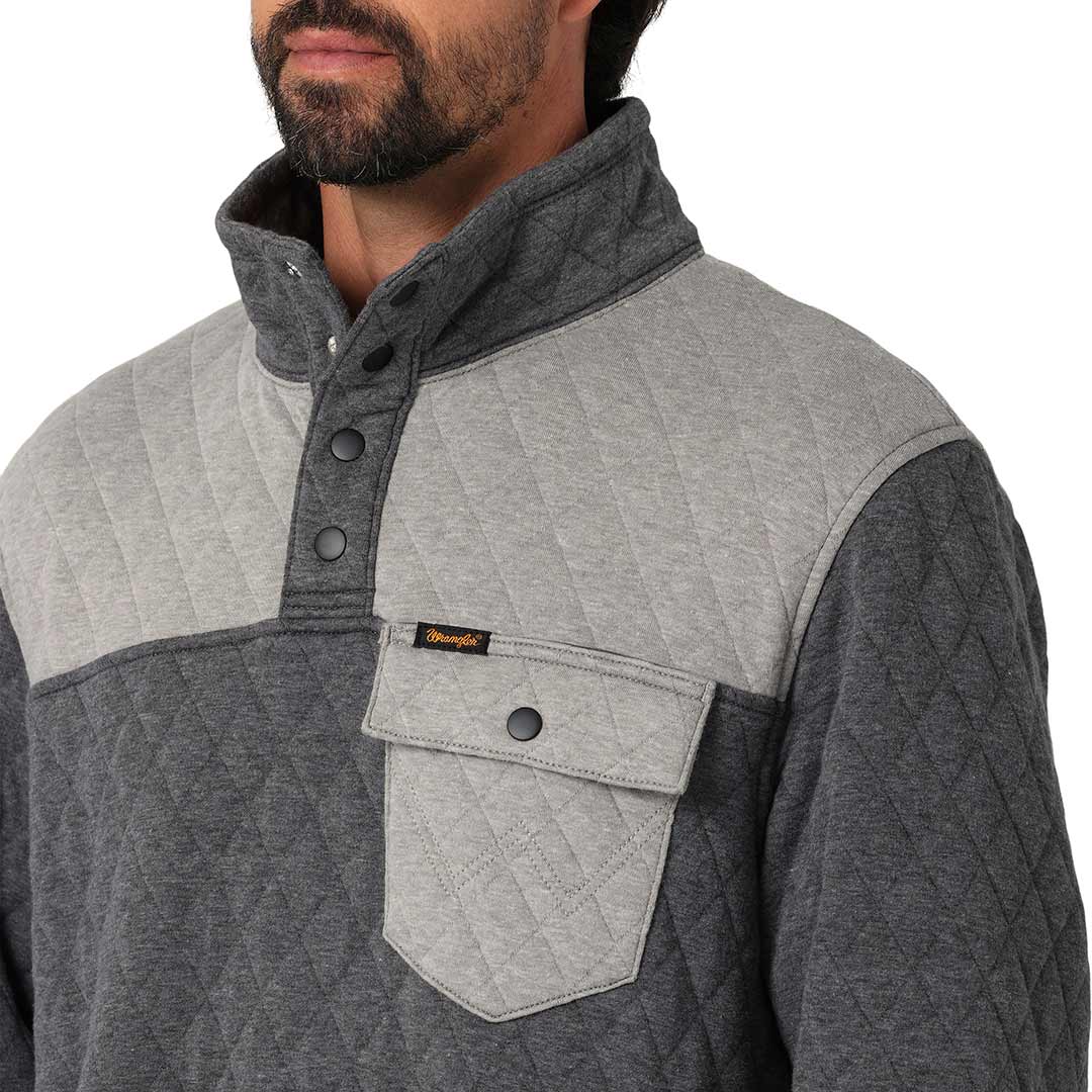 Wrangler Men's 1/4 Snap Quilted Pullover