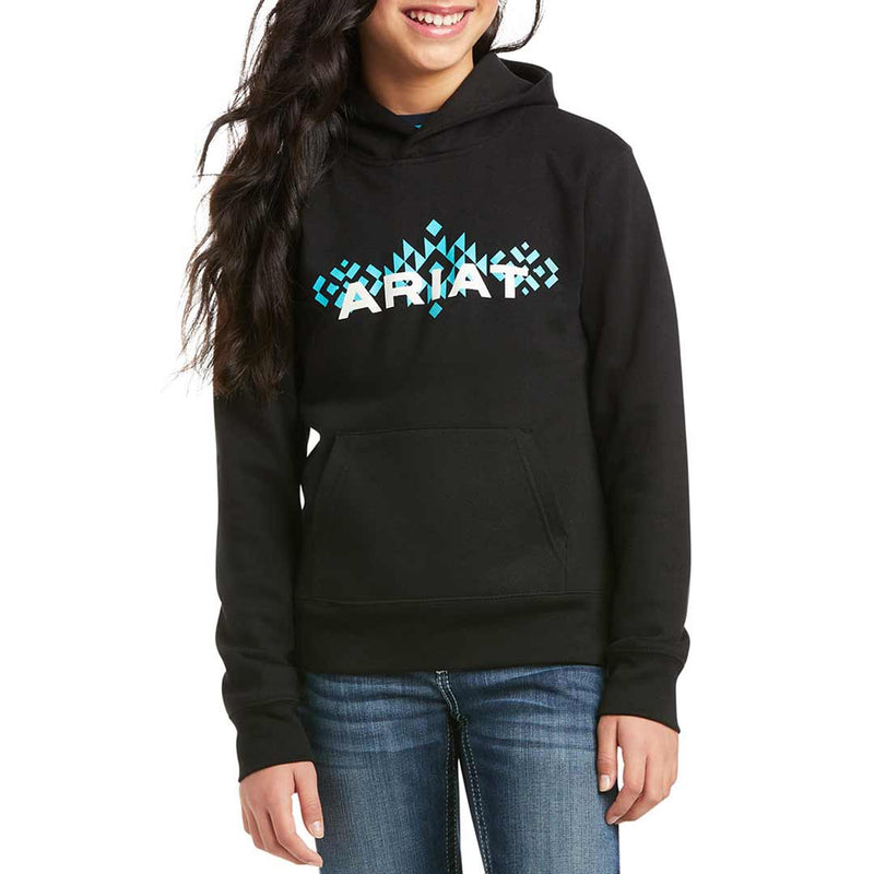 Ariat Girls' REAL Chest Logo Hoodie