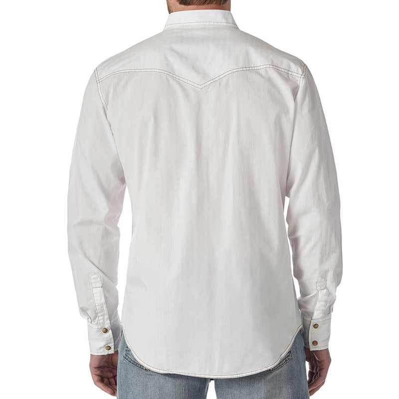 Wrangler Men's Retro Solid Dobby Snap Shirt