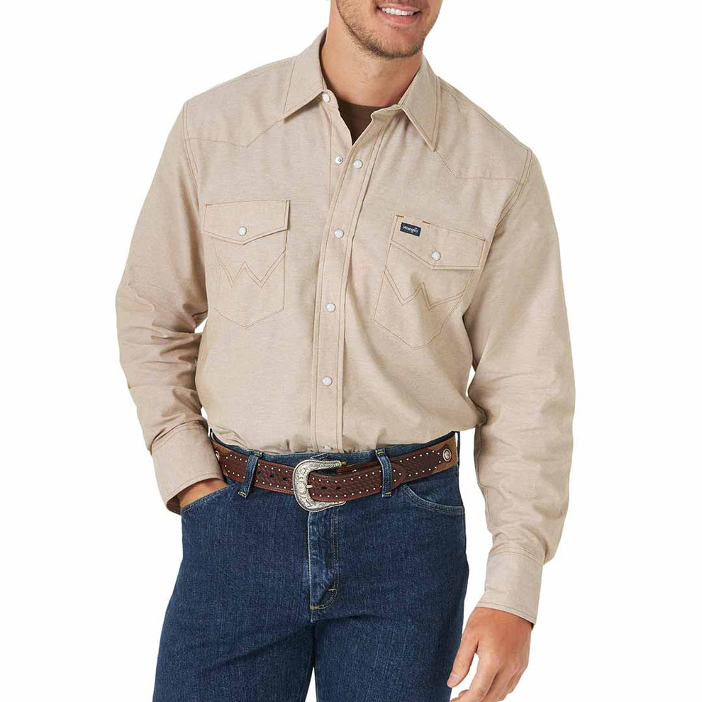 Wrangler Men's Cowboy Cut Chambray Work Shirt