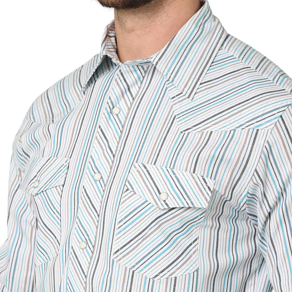 Wrangler Men's 20X Advanced Comfort Stripe Snap Shirt
