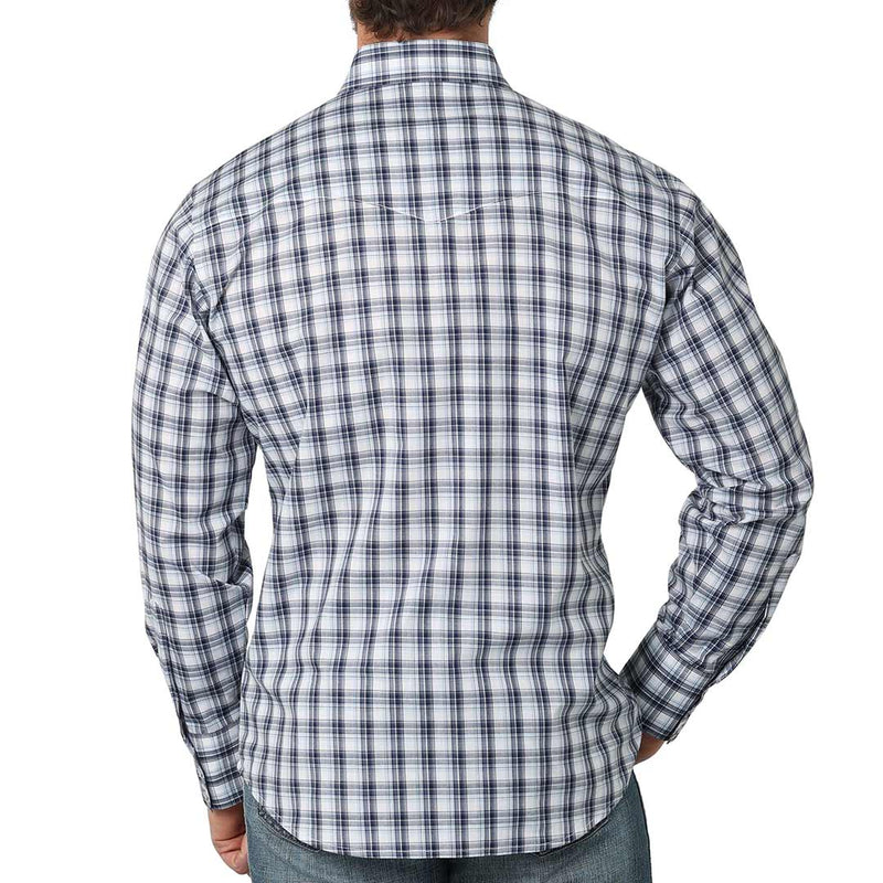 Wrangler Men's Wrinkle Resist Plaid Snap Shirt