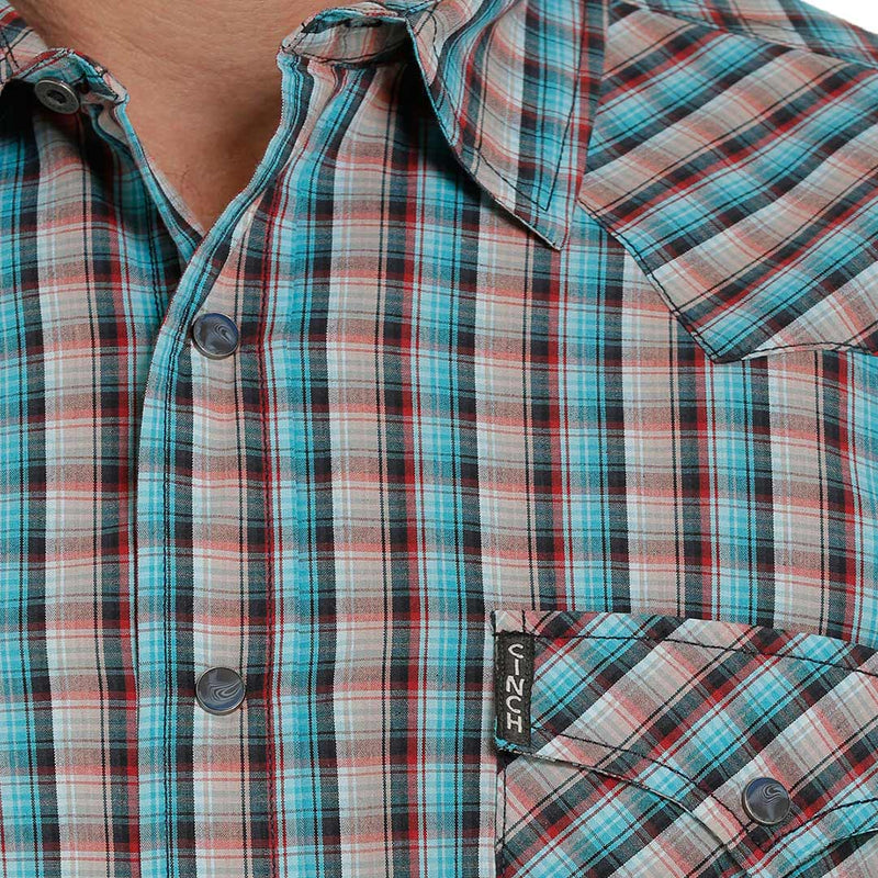 Cinch Men's Modern Fit Plaid Snap Shirt
