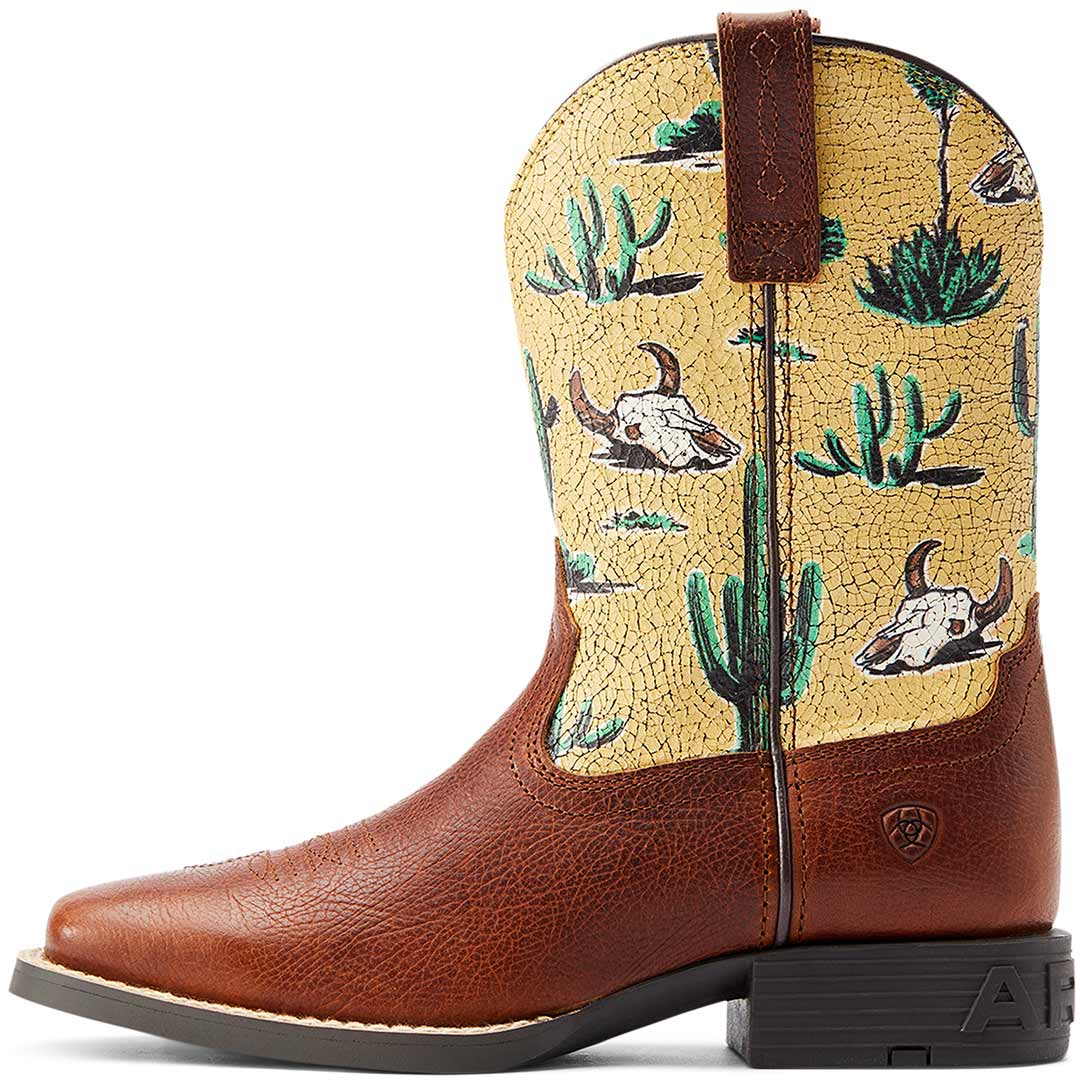 Ariat Kids' Round Up Wide Square Toe Cowboy Boots