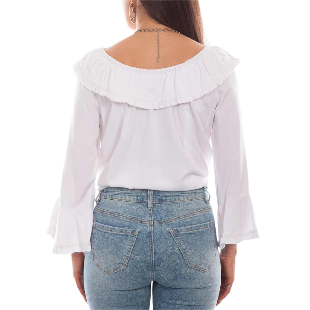 Scully Women's Off Shoulder Button-Down Blouse