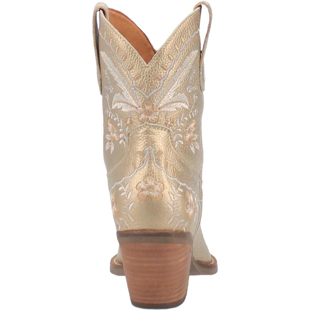 Dingo Women's Primrose Metallic Leather Cowgirl Booties