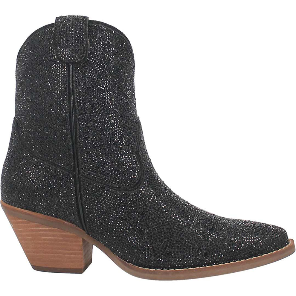 Dingo Women's Rhinestone Cowgirl Leather Cowgirl Booties