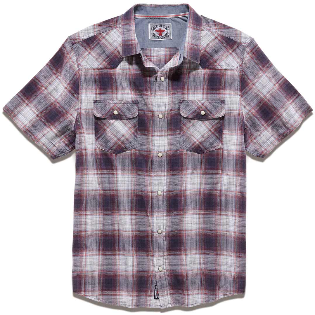 Flag & Anthem Men's Millport Vintage Washed Plaid Snap Shirt