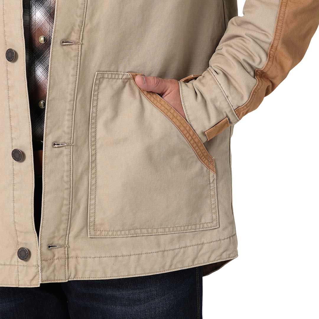Wrangler Men's Mixed Canvas Chore Jacket