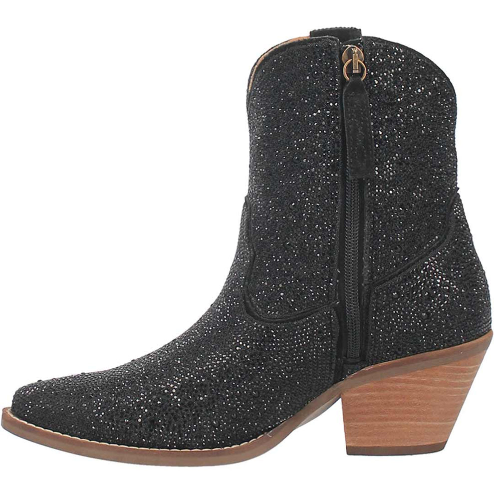 Dingo Women's Rhinestone Cowgirl Leather Cowgirl Booties
