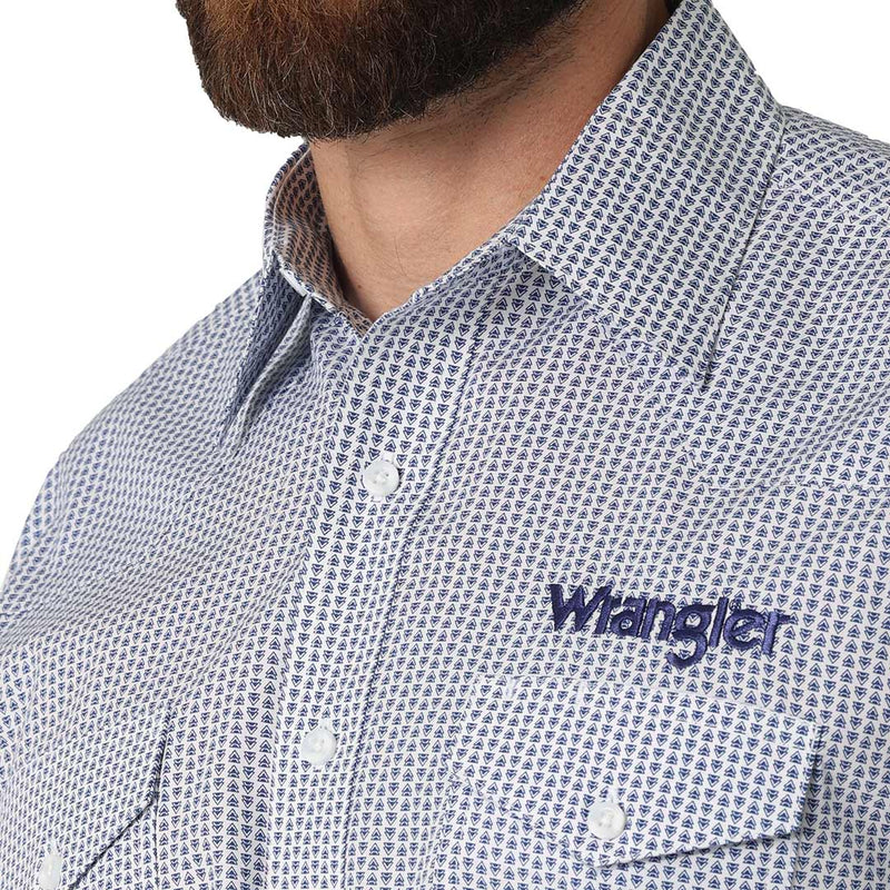 Wrangler Men's Logo Button-Down Print Shirt