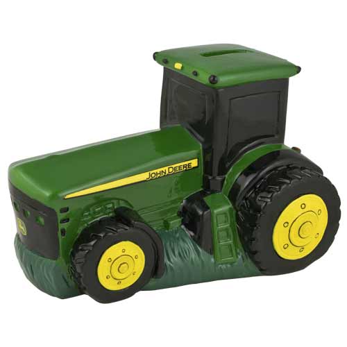 John Deere Polyresin Tractor Coin Bank