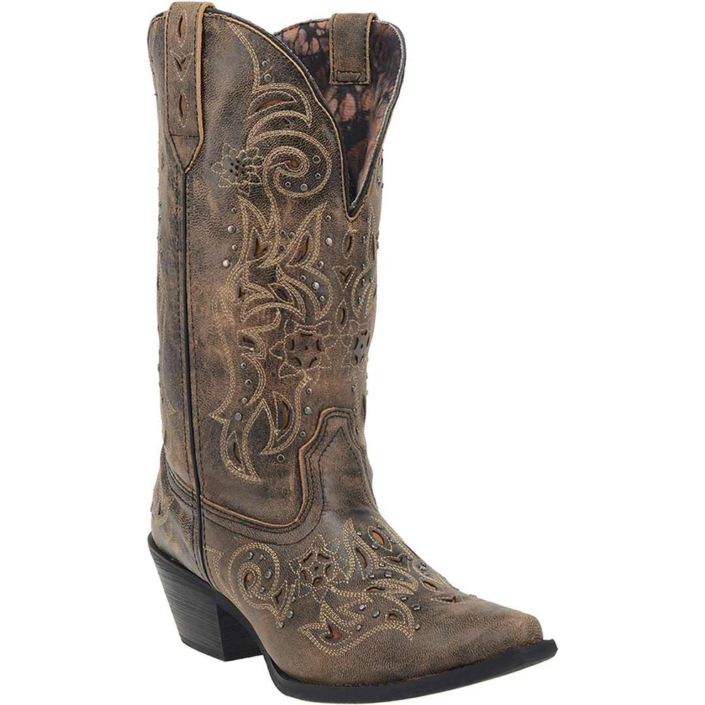 Laredo Women's Vanessa Wide Calf Leather Cowgirl Boots