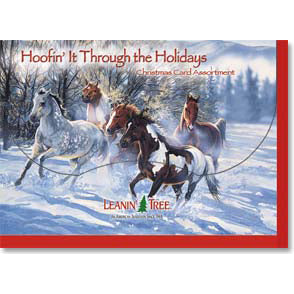 Leanin Tree Hoofin' It Through the Holidays Boxed Christmas Card Assortment