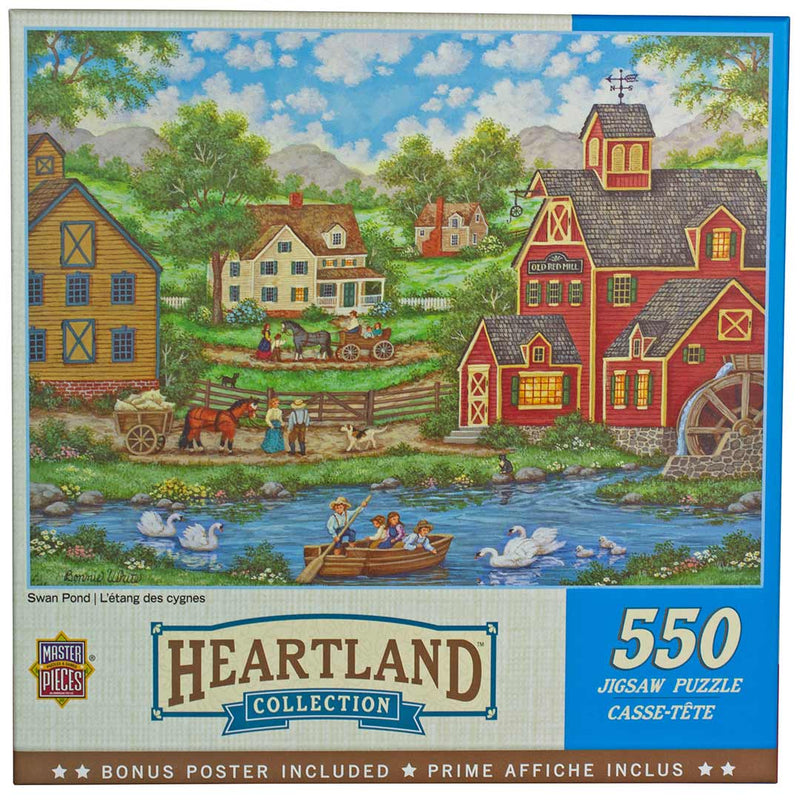 Master Pieces Swan Pond 550 Piece Puzzle