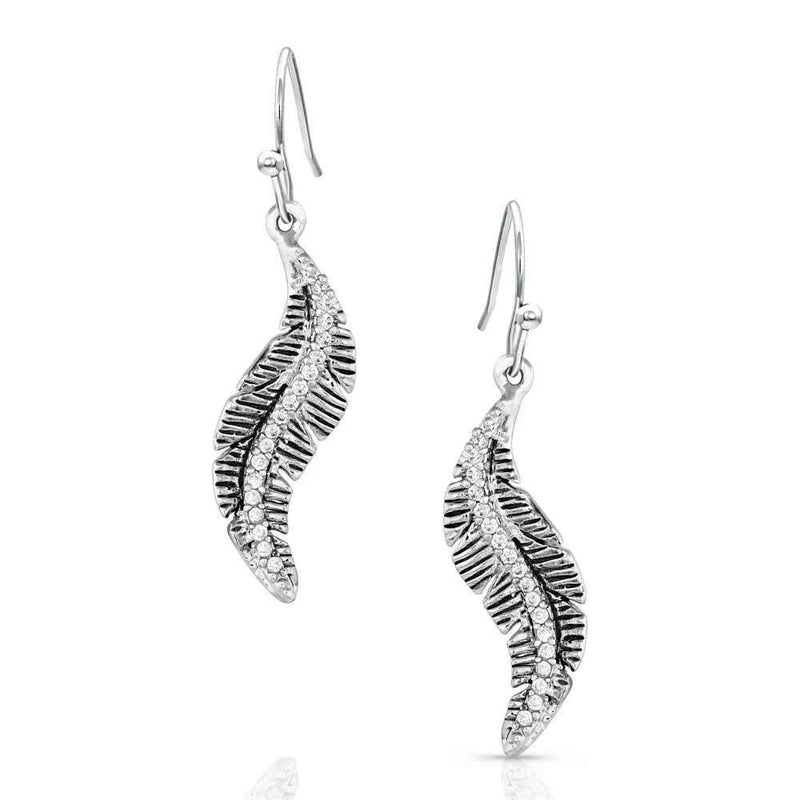 Montana Silversmiths All About The Curve Feather Earrings