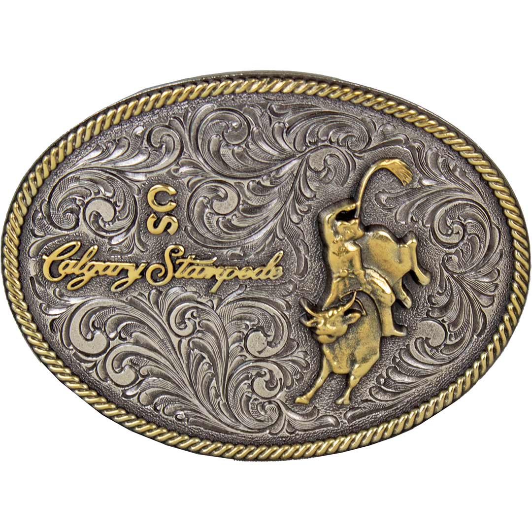 Montana Silversmiths Calgary Stampede Silver & Gold Oval Buckle