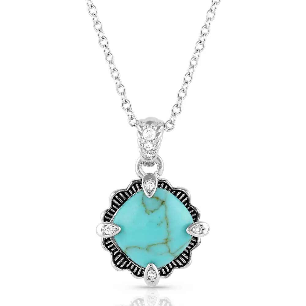 Montana Silversmiths Crystal Cornerstone Turquoise Necklace