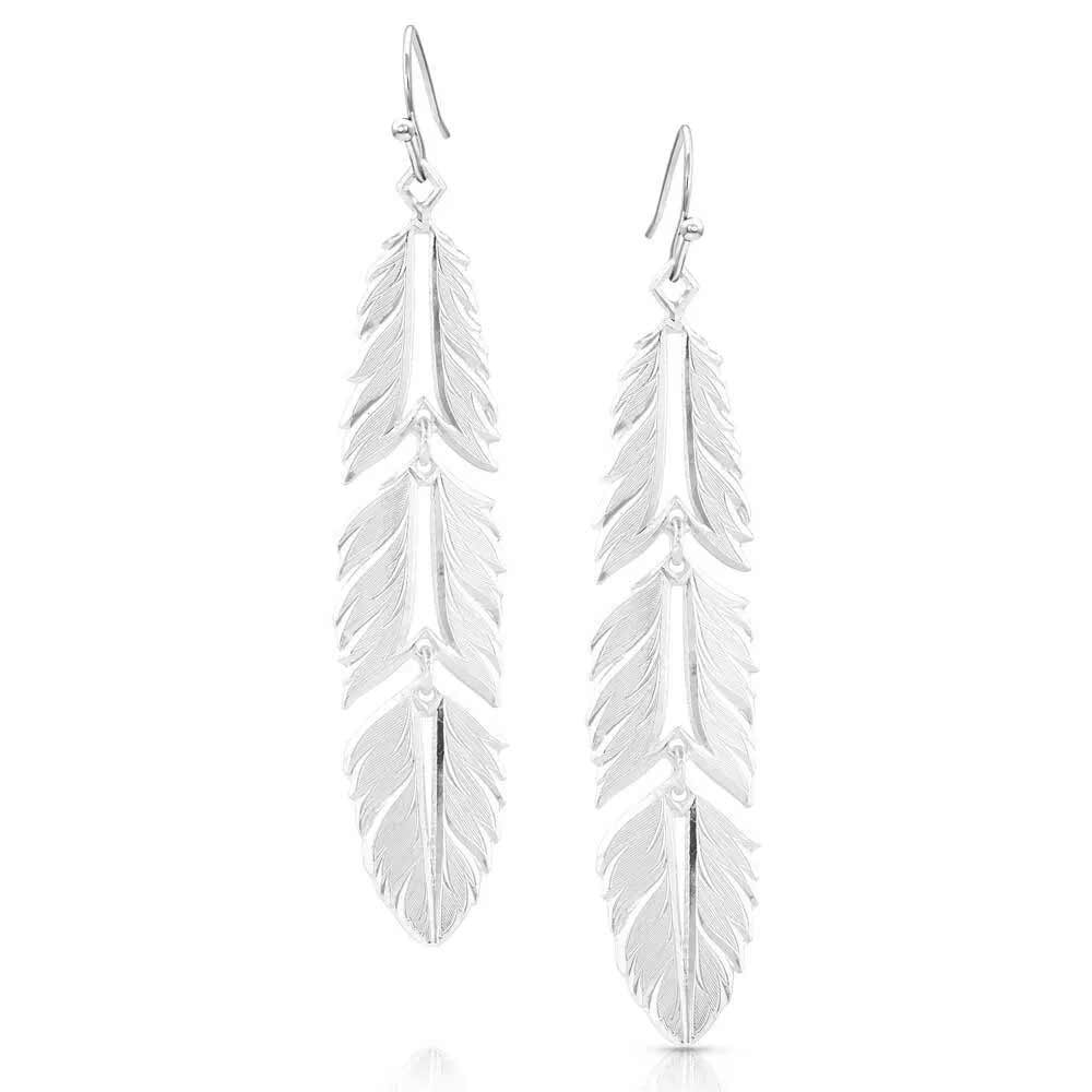 Montana Silversmiths Freedom Feather American Made Earrings