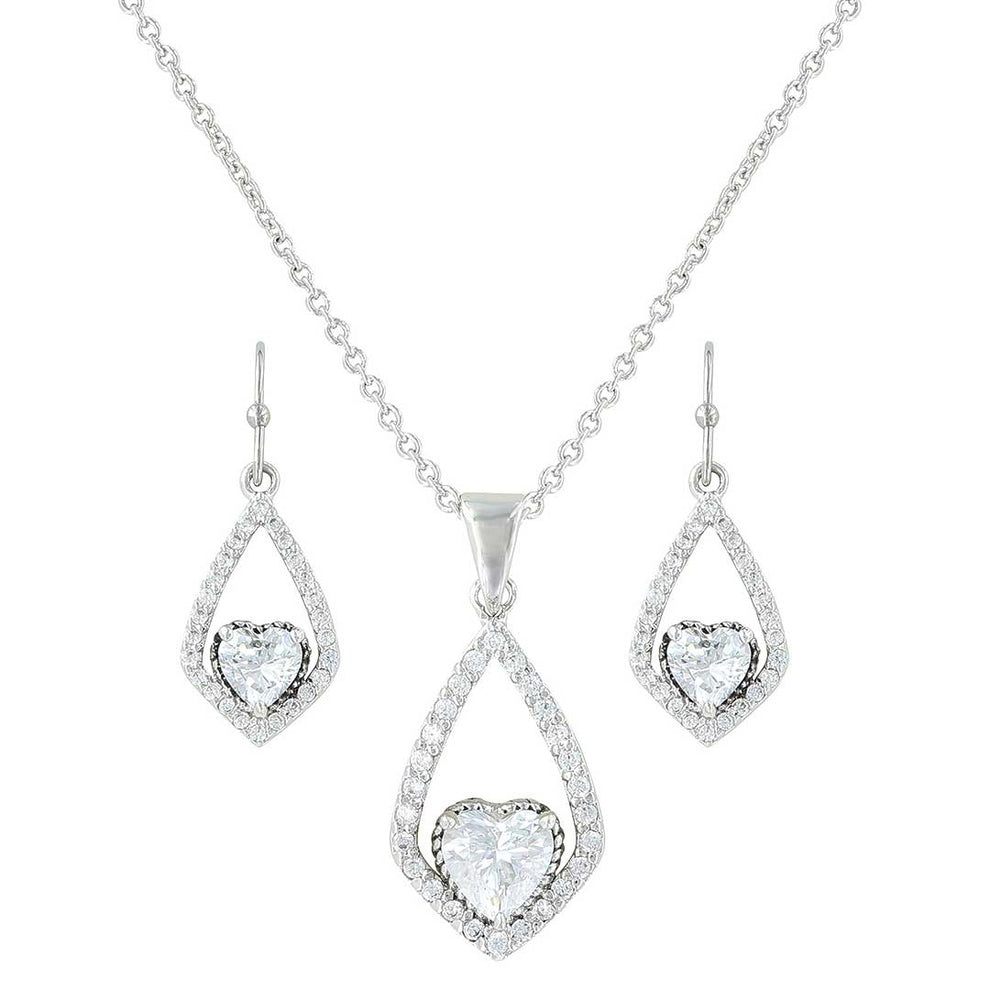 Montana Silversmiths Women's Hearts On A Swing Jewelry Set