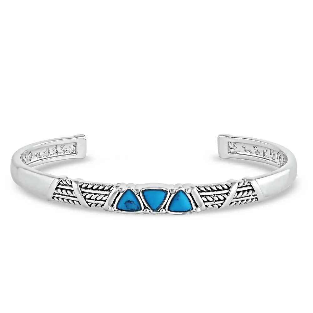 Montana Silversmiths Trilogy Trillion Turquoise Cuff Bracelet