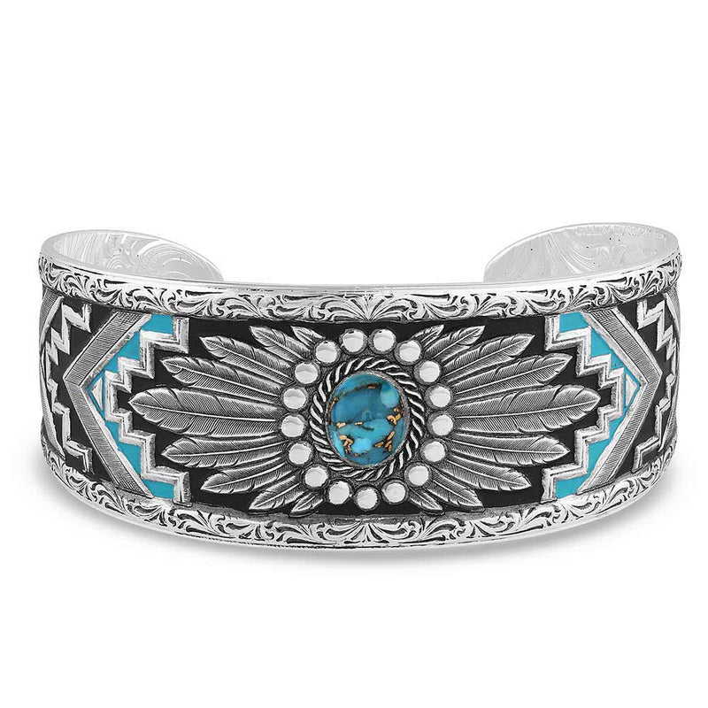 Montana Silversmiths Women's Blue Spring Cuff Bracelet