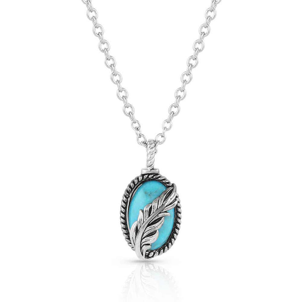 Montana Silversmiths World's Feather Turquoise Necklace