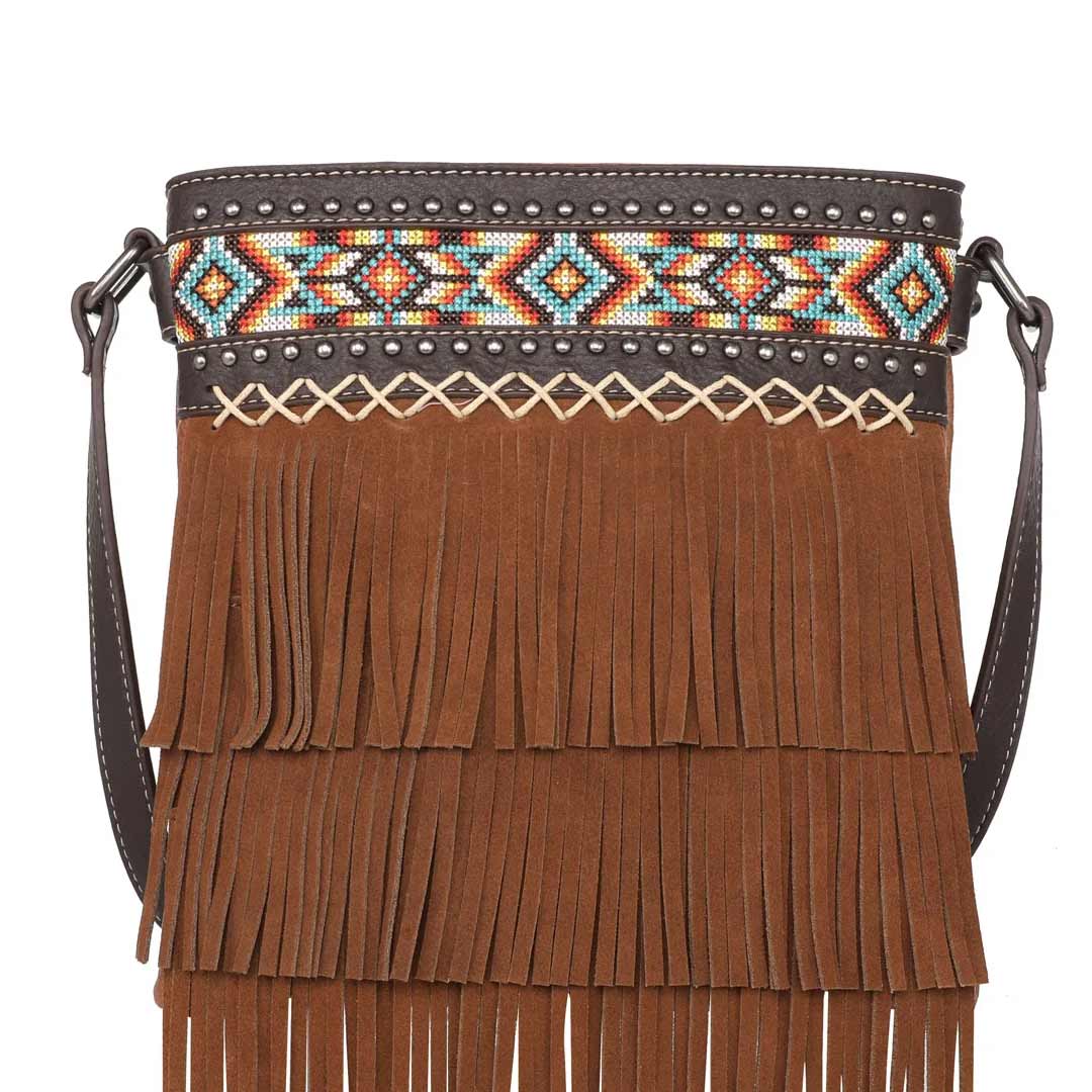 Montana West Aztec Tiered Fringe Collection Crossbody
