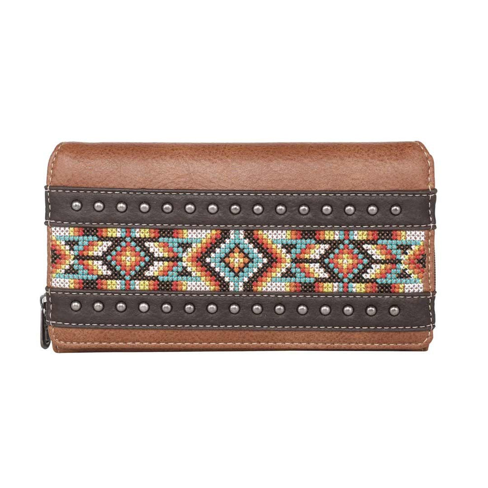 Montana West Women's Embroidered Aztec Wallet