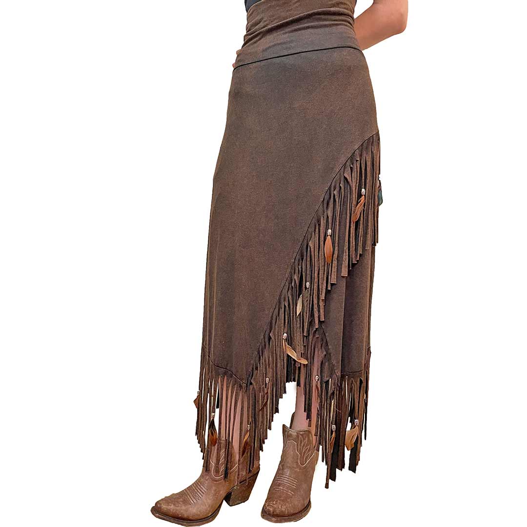 Pat Dahnke Women s Criss Cross Fringe Maxi Skirt Lammle s