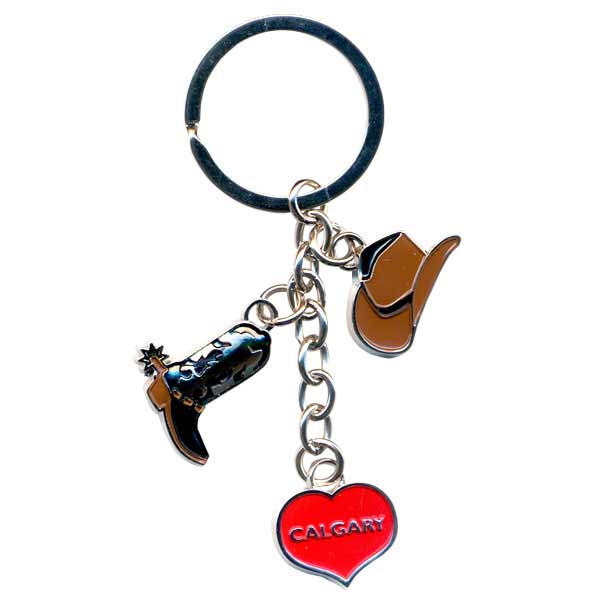 Postcard Souvenirs Calgary Charm Keychain